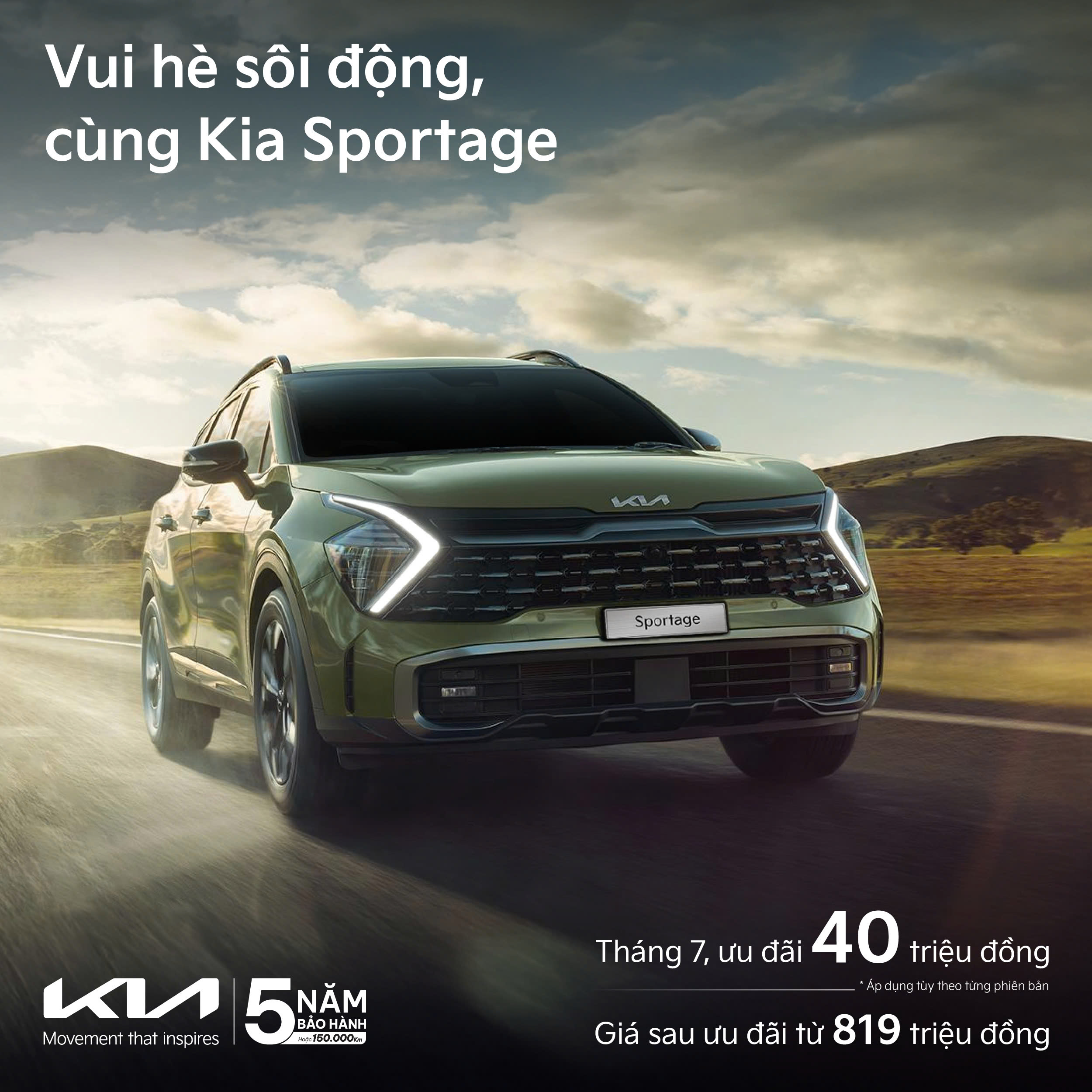 CHÀO HÈ SÔI ĐỘNG CÙNG KIA SPORTAGE TẠI KIA BÌNH TRIỆU